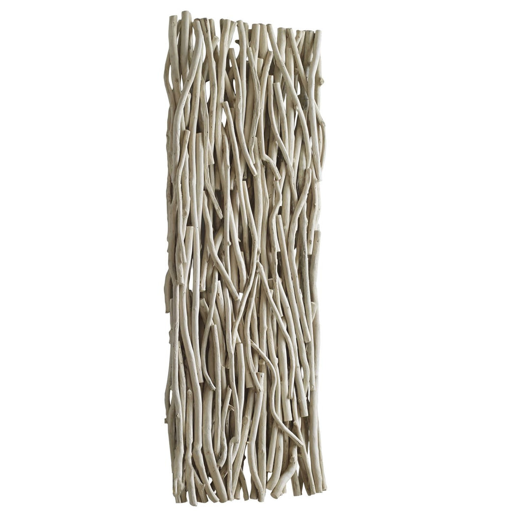 Gathered Teak Bleached Wood Wall Decor - Bombay Mercantile