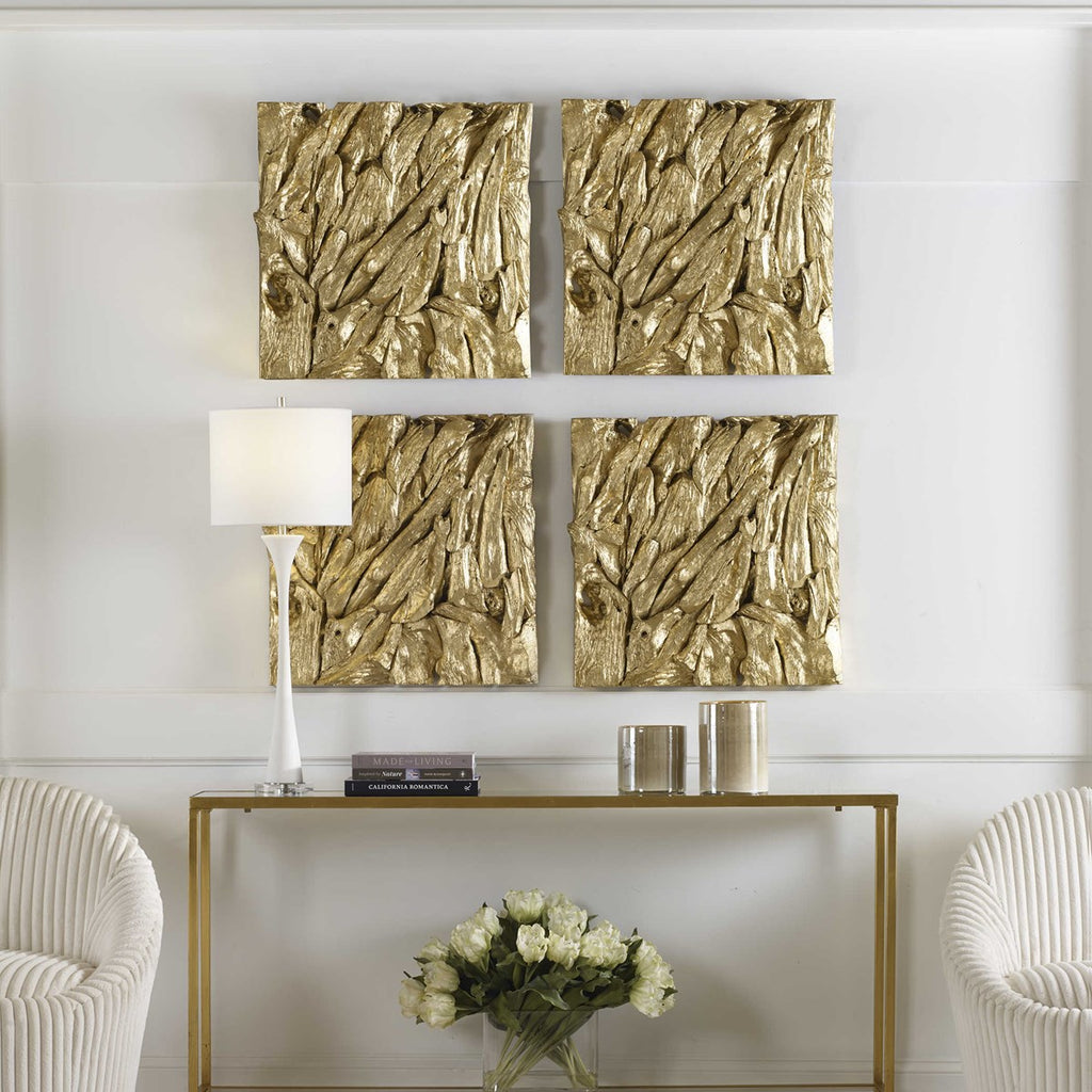 Rio Gold Wood Wall Décor - Bombay Mercantile
