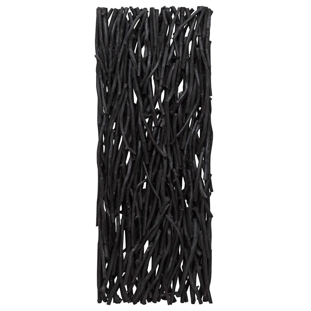 Gathered Teak Black Wood Wall Decor - Bombay Mercantile