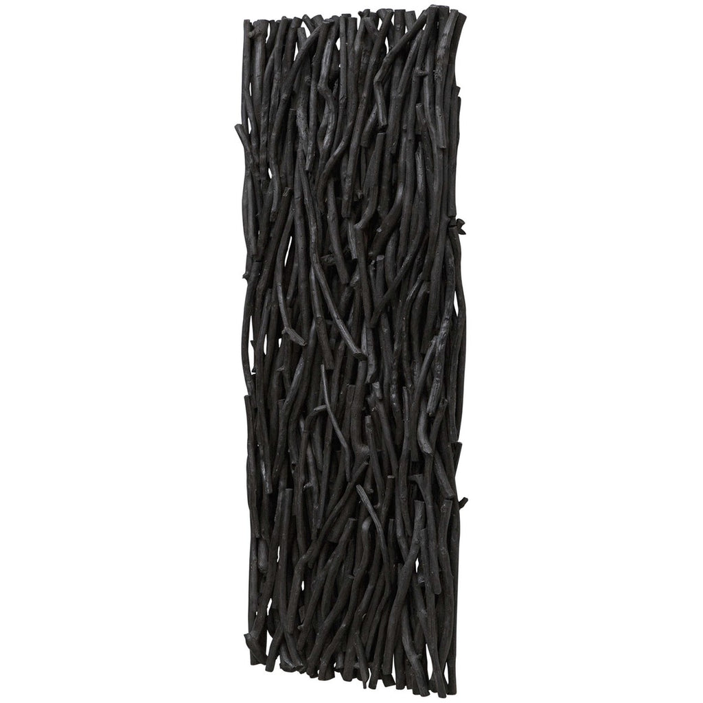 Gathered Teak Black Wood Wall Decor - Bombay Mercantile