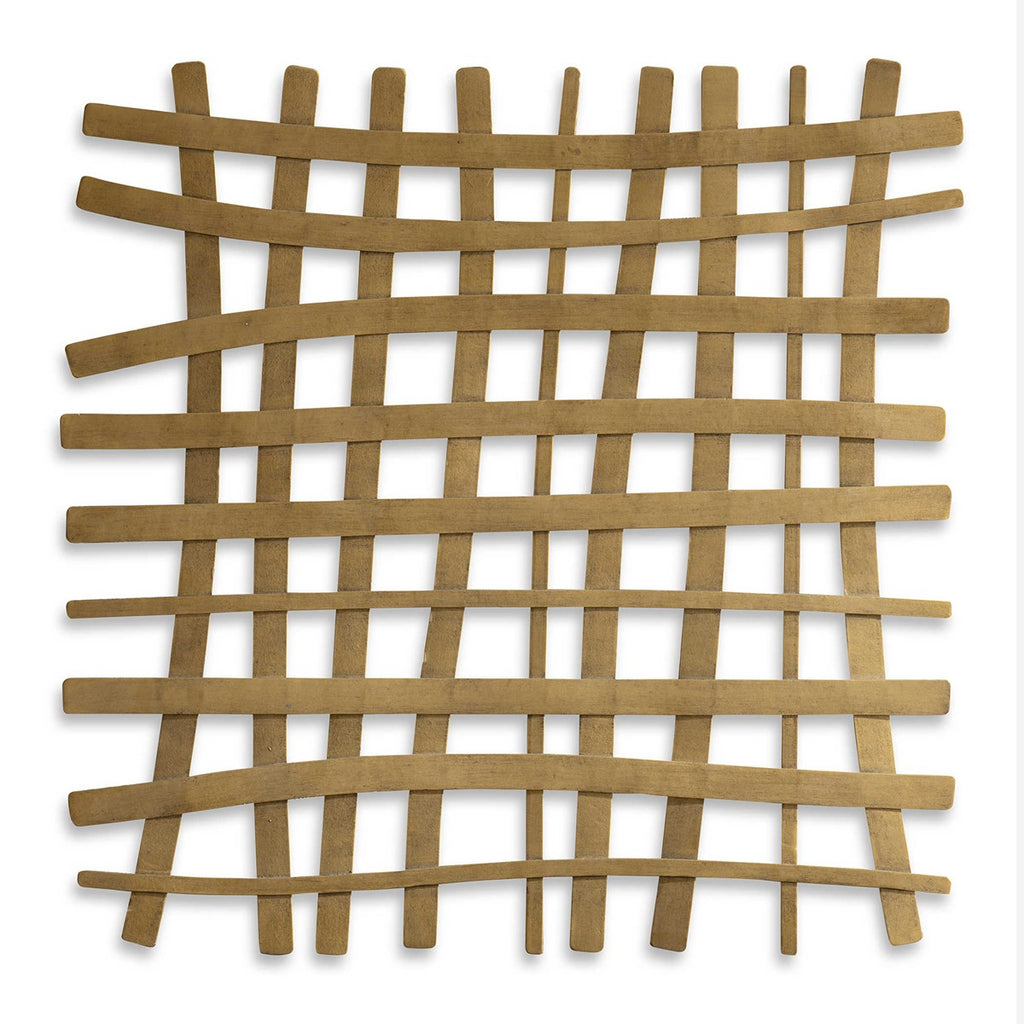 Gridlines Gold Metal Wall Decor - Bombay Mercantile