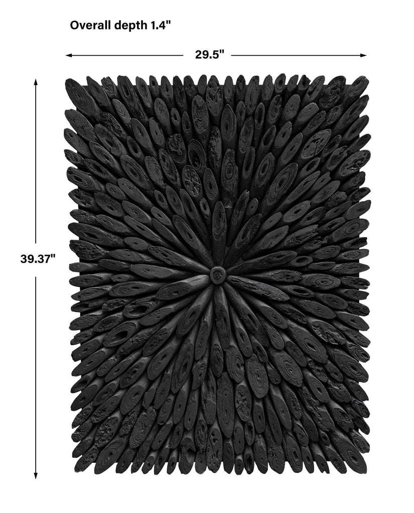 Bahama Black Wood Wall Decor - Bombay Mercantile