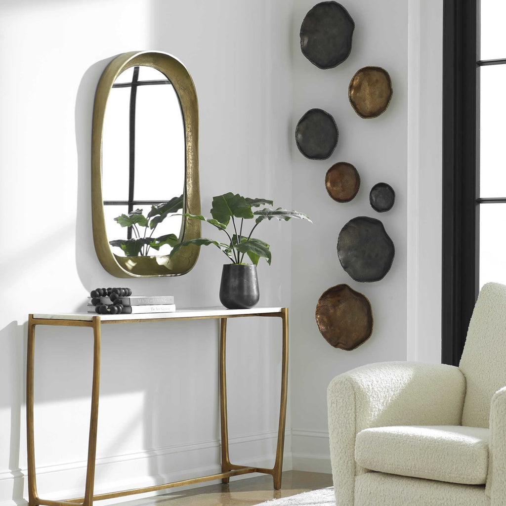 Lucky Coins Nickel Wall Decor, Set of 4 - Bombay Mercantile