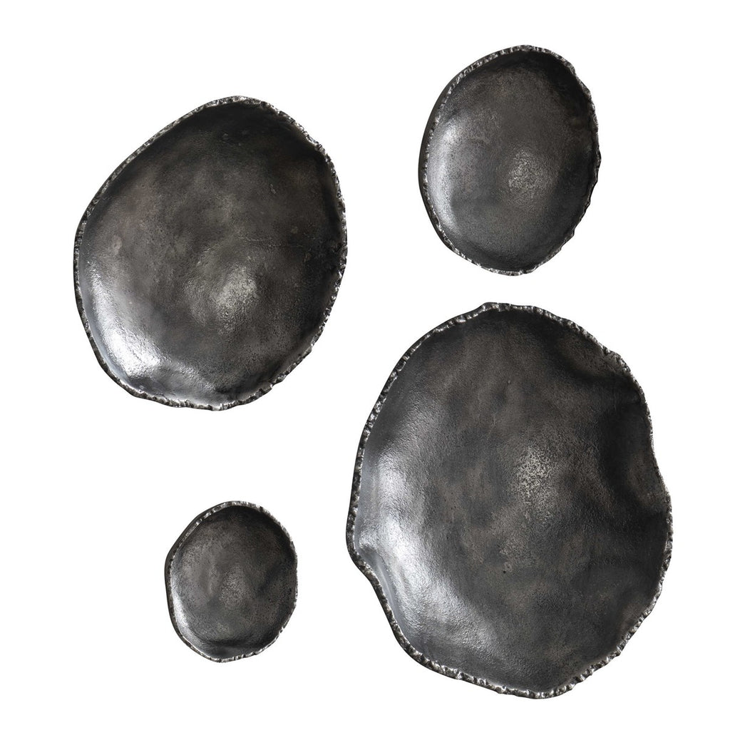 Lucky Coins Nickel Wall Decor, Set of 4 - Bombay Mercantile