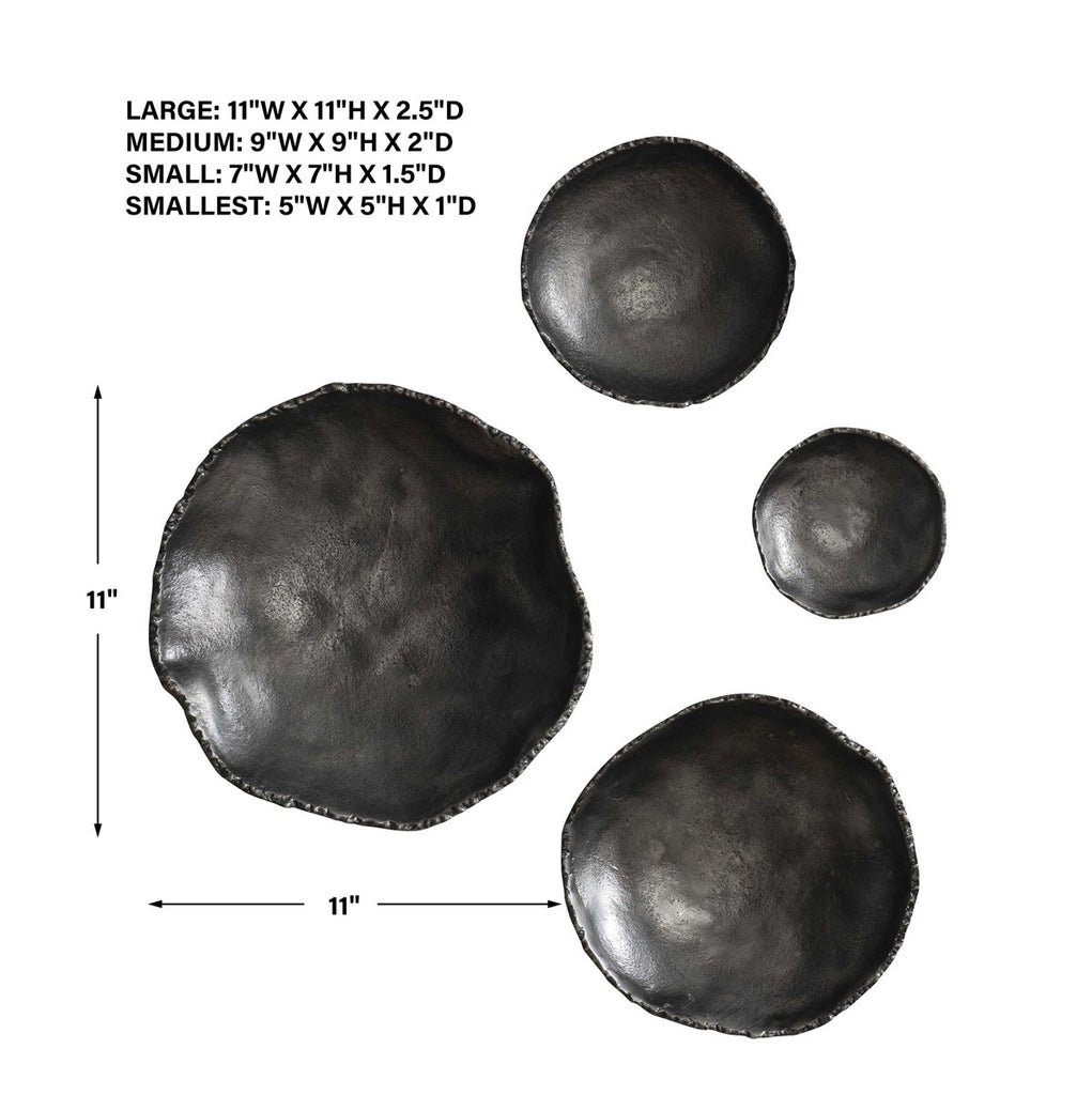 Lucky Coins Nickel Wall Decor, Set of 4 - Bombay Mercantile