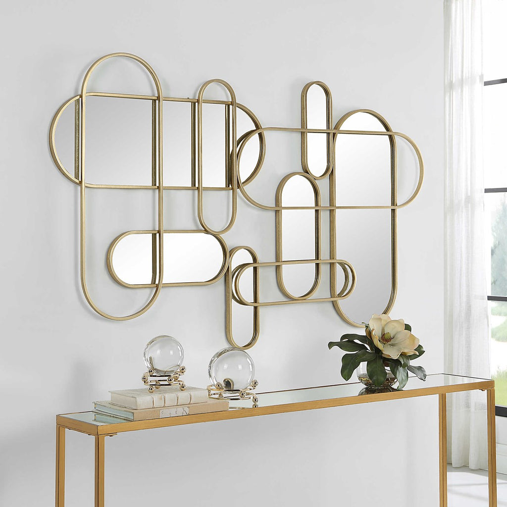 On Track Mirrored Wall Decor - Bombay Mercantile