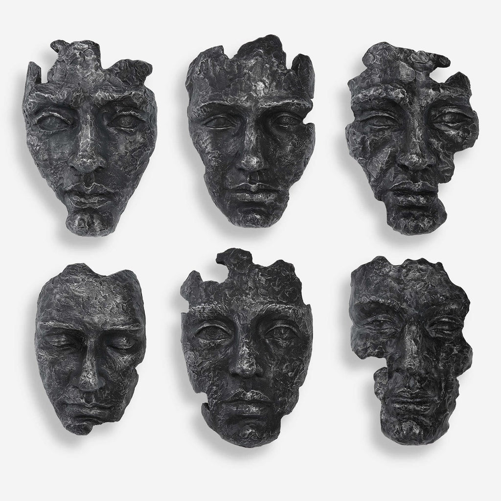 Self-Portrait Metallic Wall Decor, Set of 6 - Bombay Mercantile