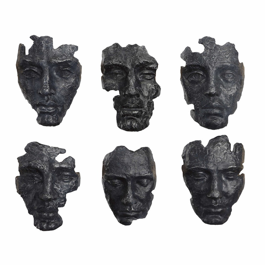Self-Portrait Metallic Wall Decor, Set of 6 - Bombay Mercantile