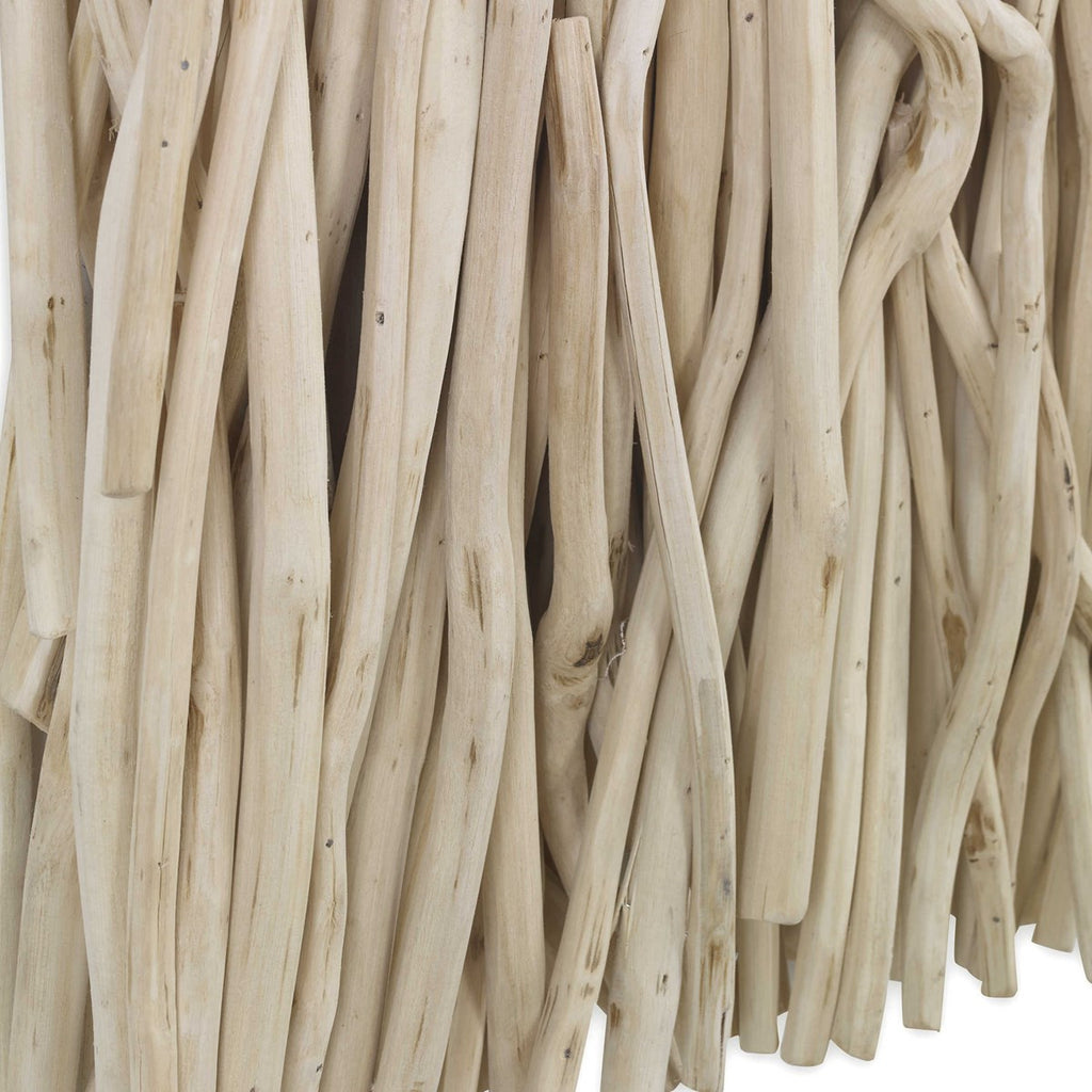 Gathered Teak Square Bleached Wood Wall Decor - Bombay Mercantile