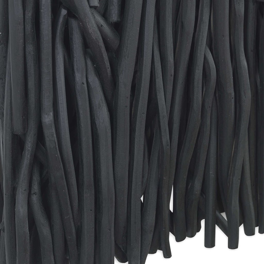 Gathered Teak Square Black Wood Wall Decor - Bombay Mercantile