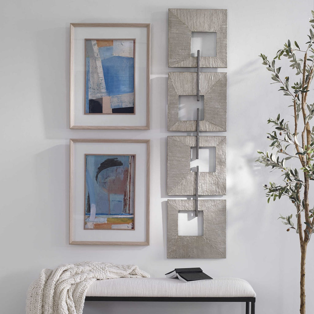 Linked Champagne Metal Wall Decor - Bombay Mercantile