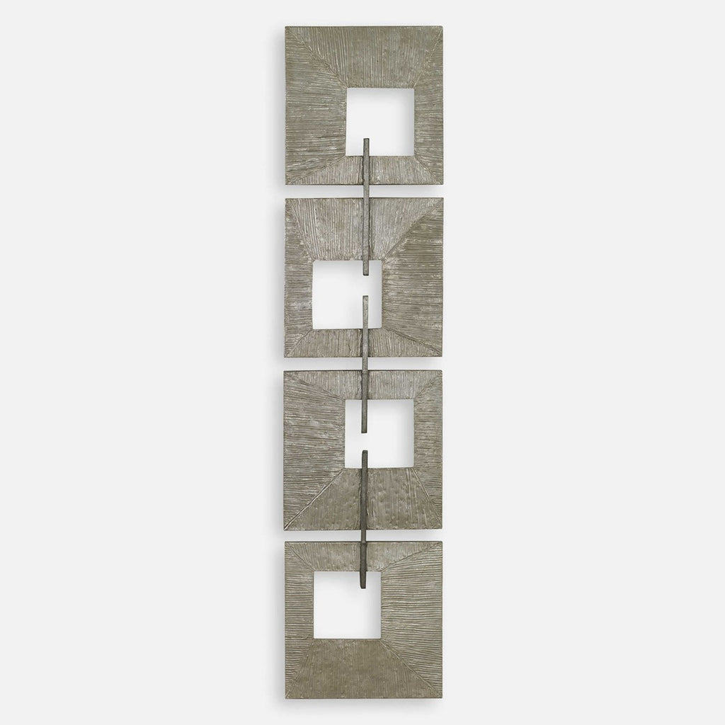 Linked Champagne Metal Wall Decor - Bombay Mercantile