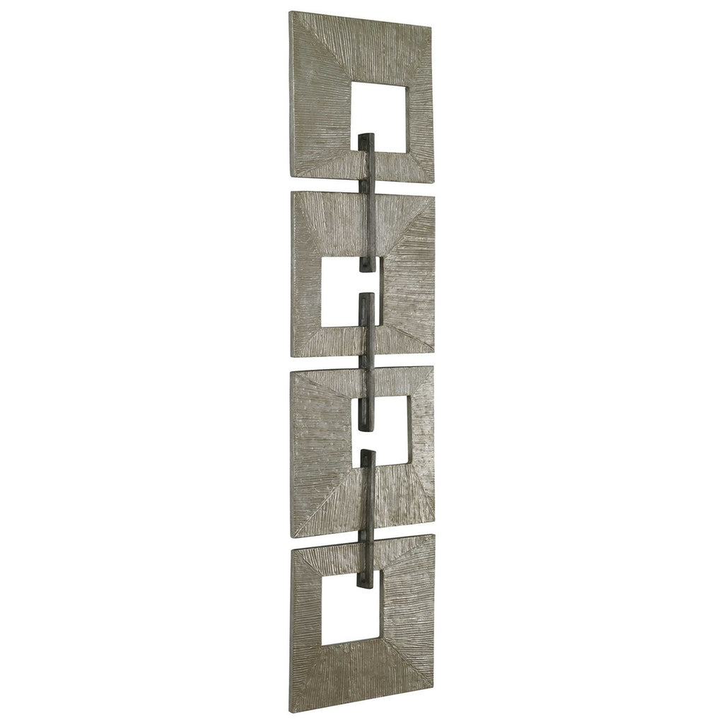 Linked Champagne Metal Wall Decor - Bombay Mercantile