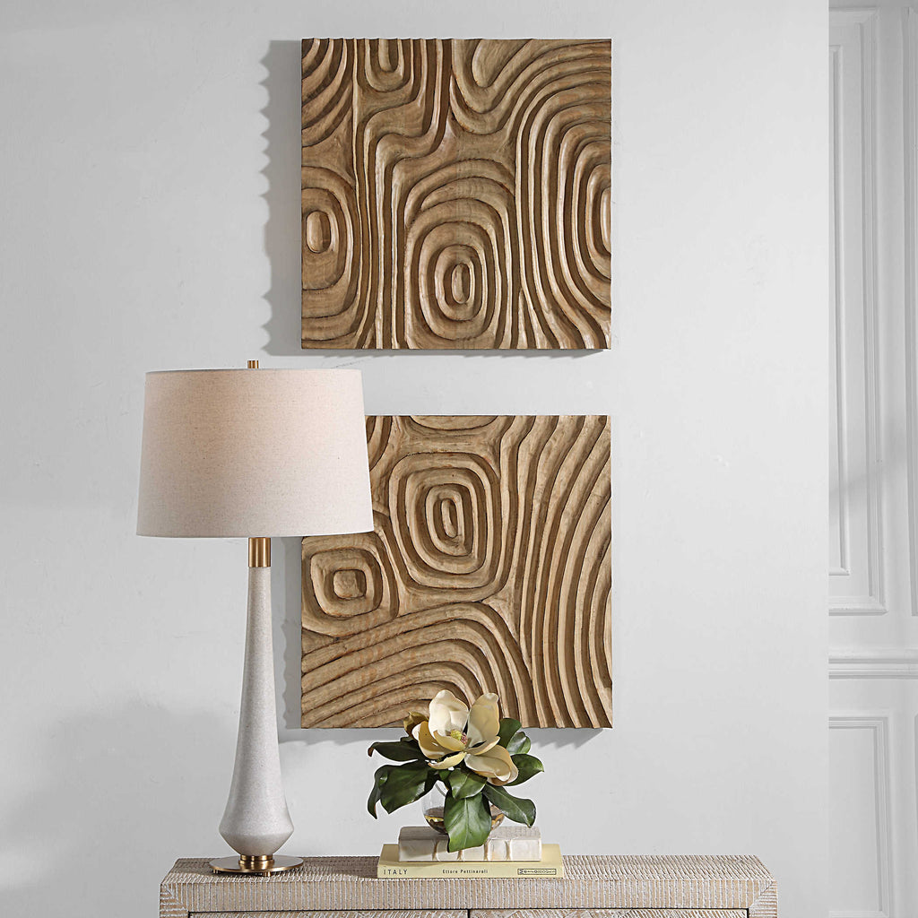 Channels Wood Wall Decor - Bombay Mercantile