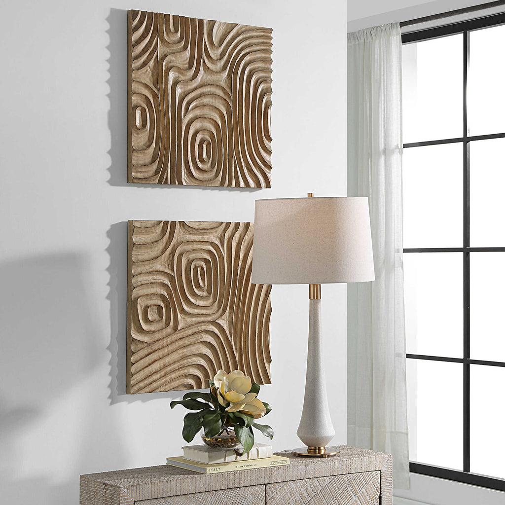 Channels Wood Wall Decor - Bombay Mercantile