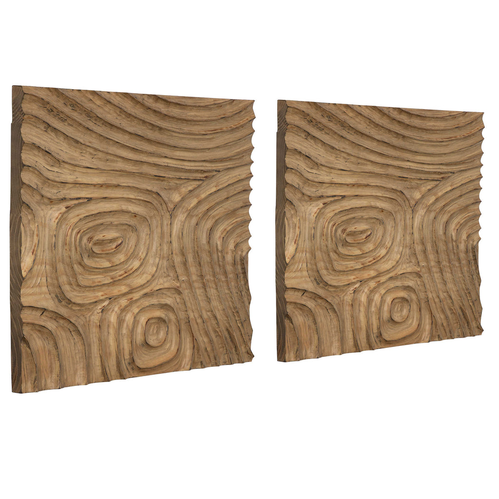 Channels Wood Wall Decor - Bombay Mercantile