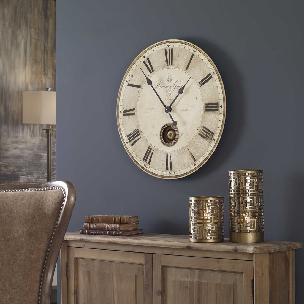 Harrison Gray 23" Clock - Bombay Mercantile