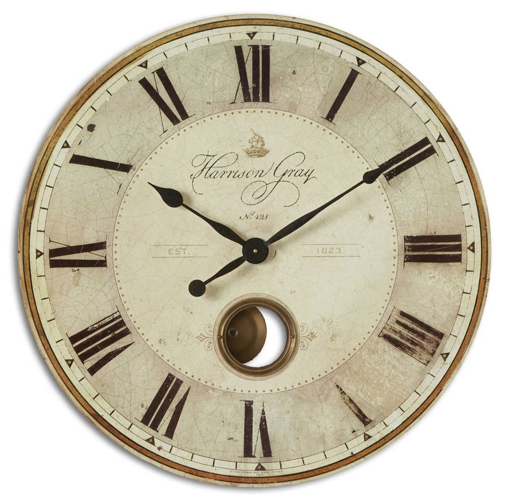Harrison Gray 30" Clock - Bombay Mercantile
