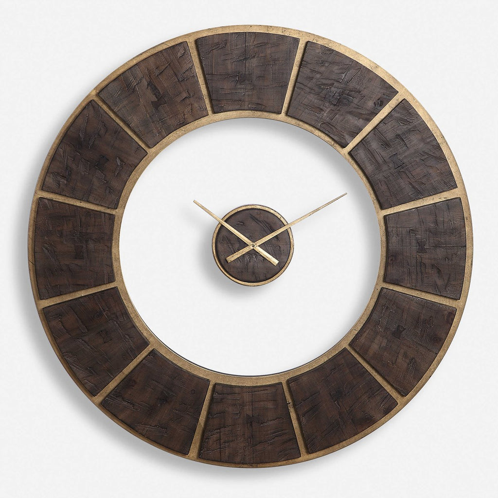 Kerensa Wooden Wall Clock - Bombay Mercantile