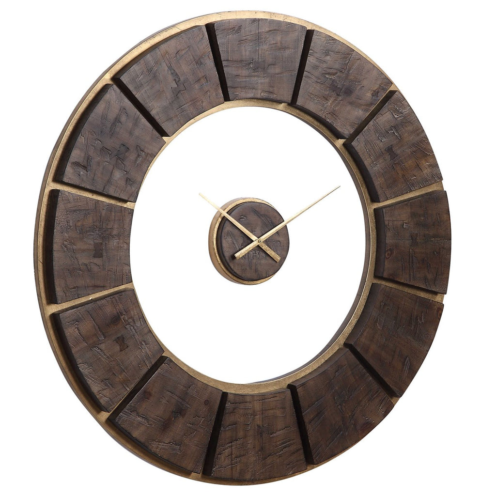 Kerensa Wooden Wall Clock - Bombay Mercantile