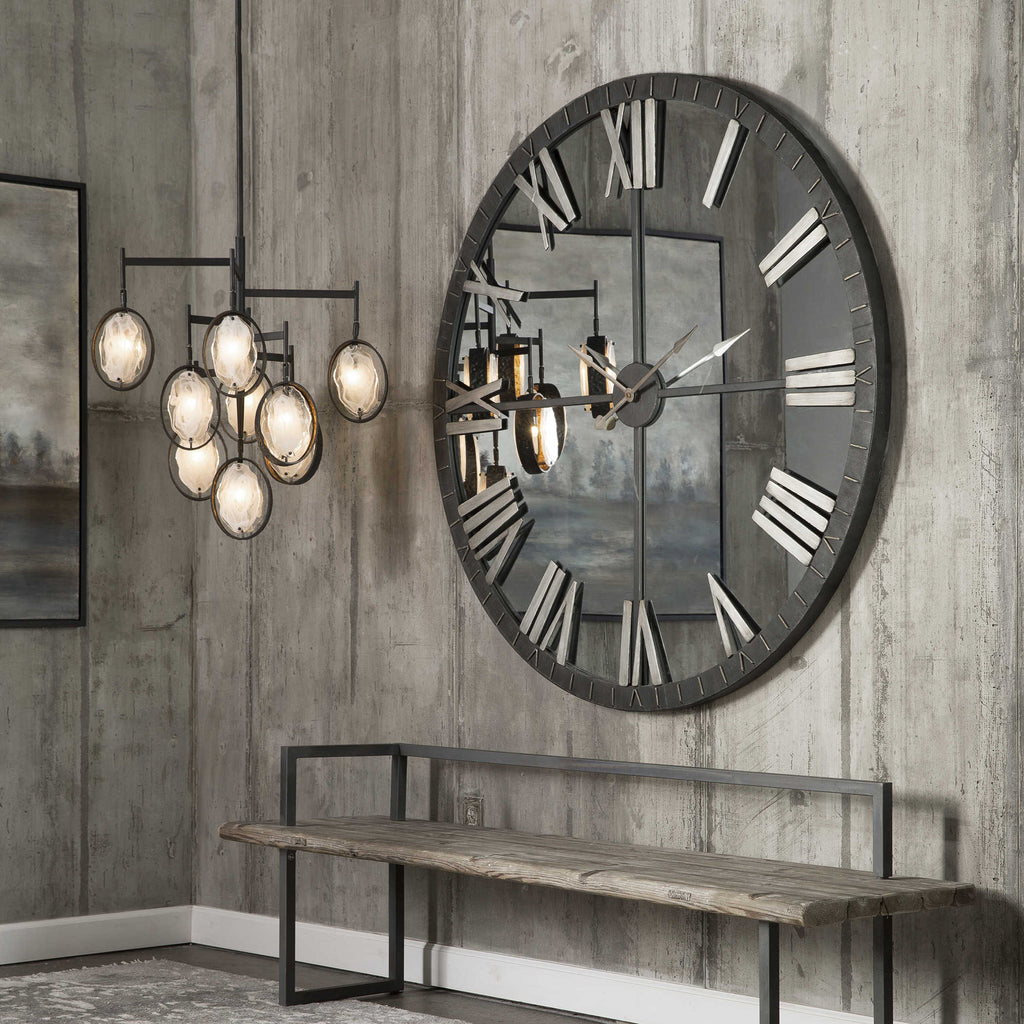 Amelie Large Bronze Wall Clock - Bombay Mercantile