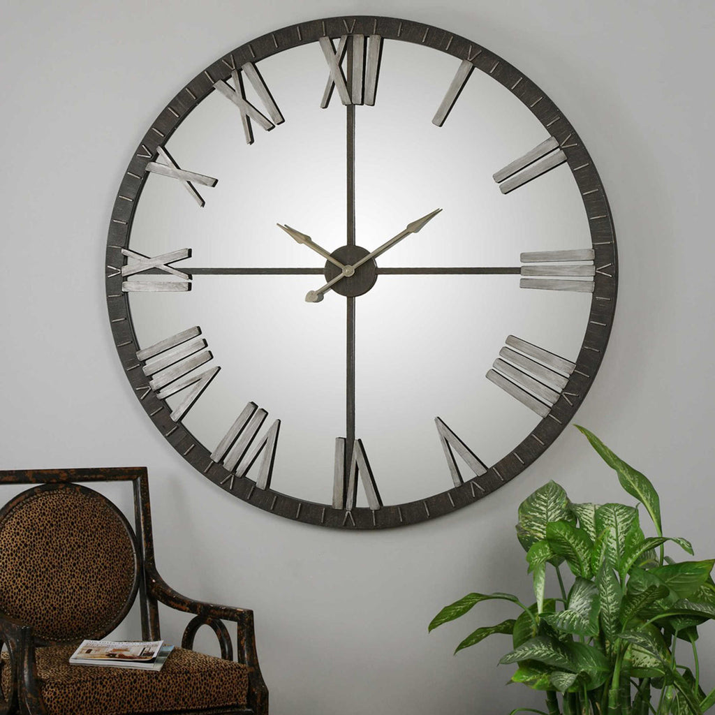 Amelie Large Bronze Wall Clock - Bombay Mercantile