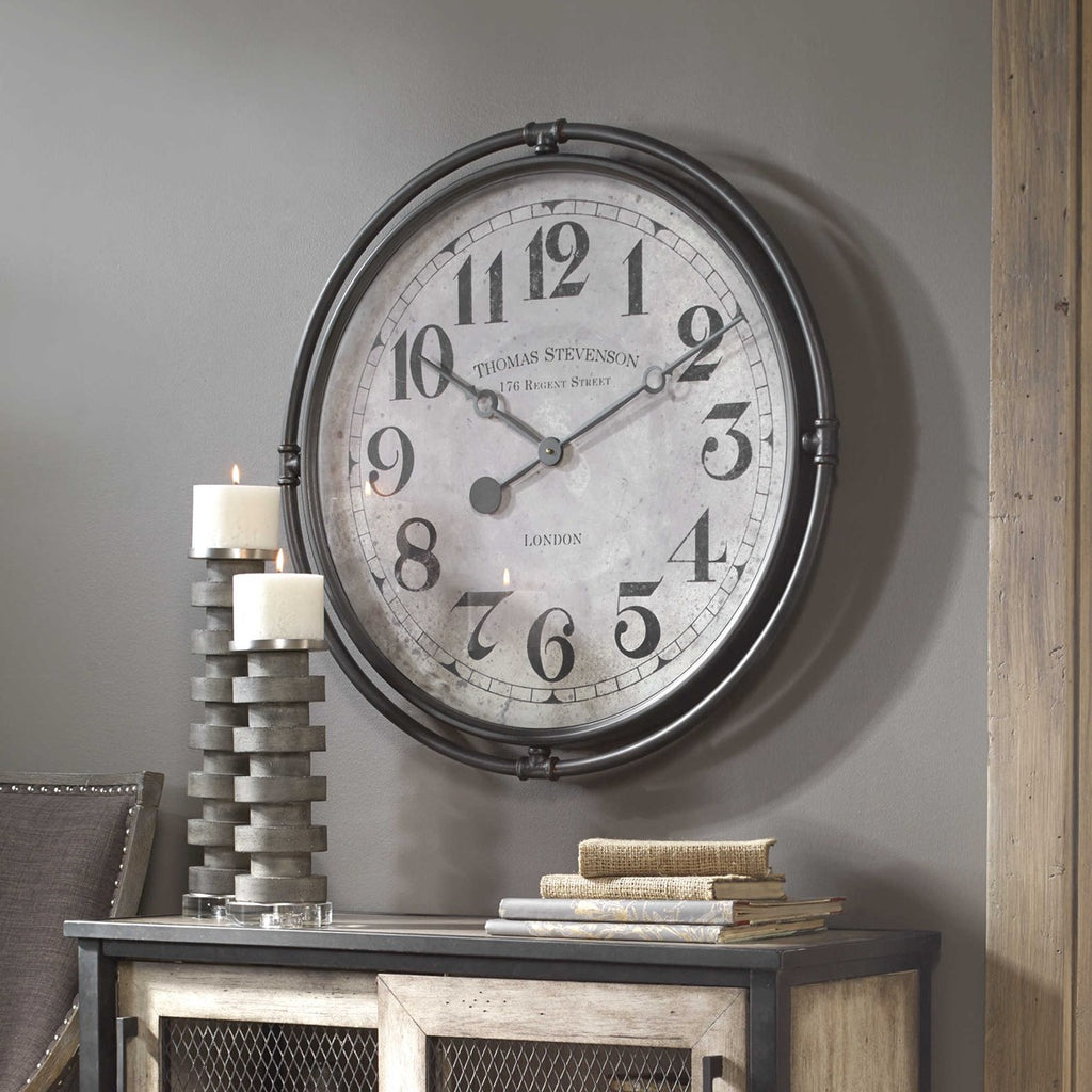 Nakul Industrial Wall Clock - Bombay Mercantile