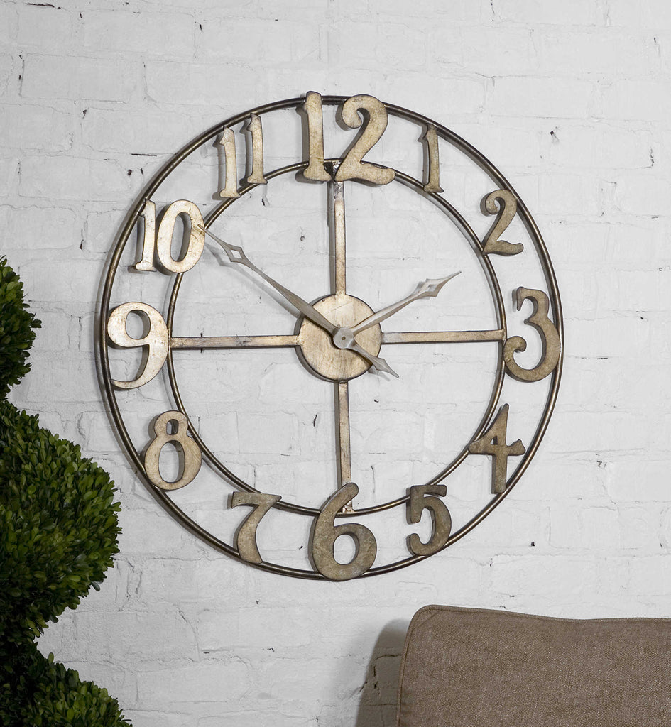 Delevan 32" Metal Wall Clock - Bombay Mercantile