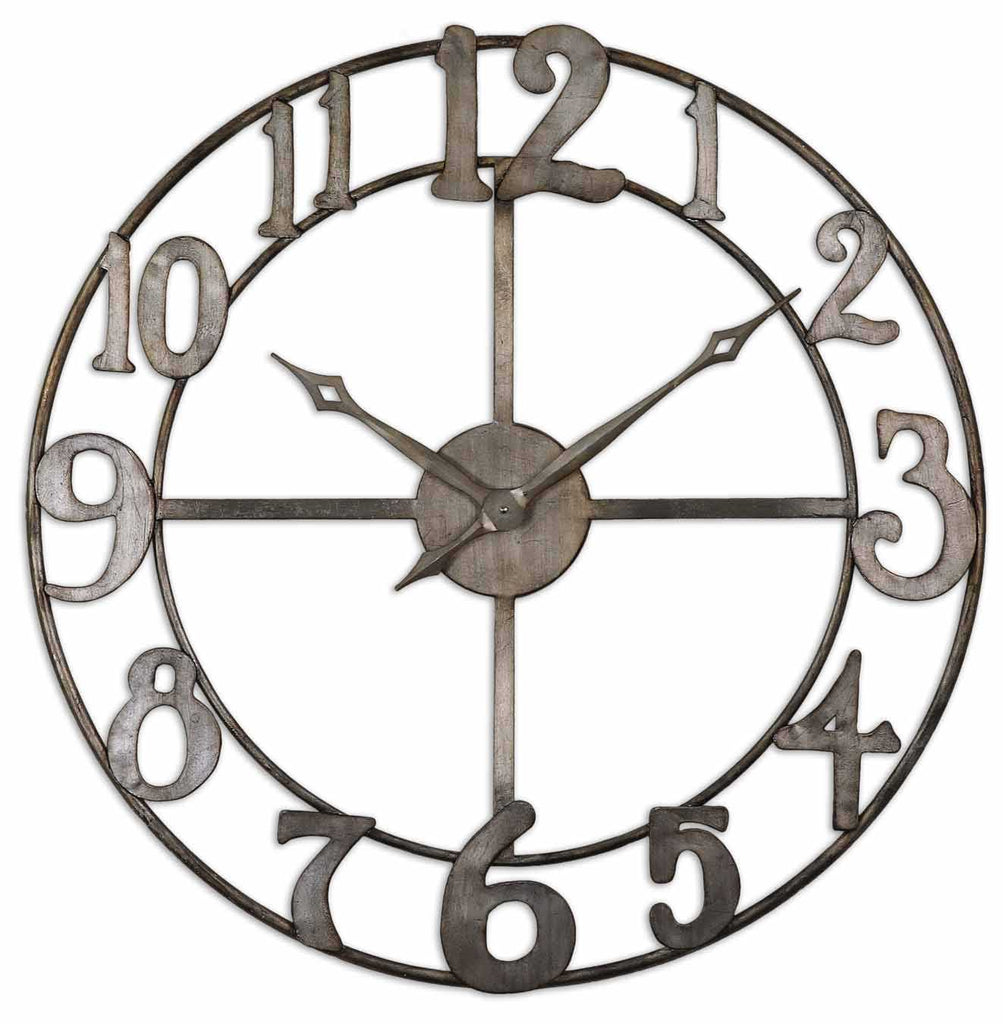 Delevan 32" Metal Wall Clock - Bombay Mercantile