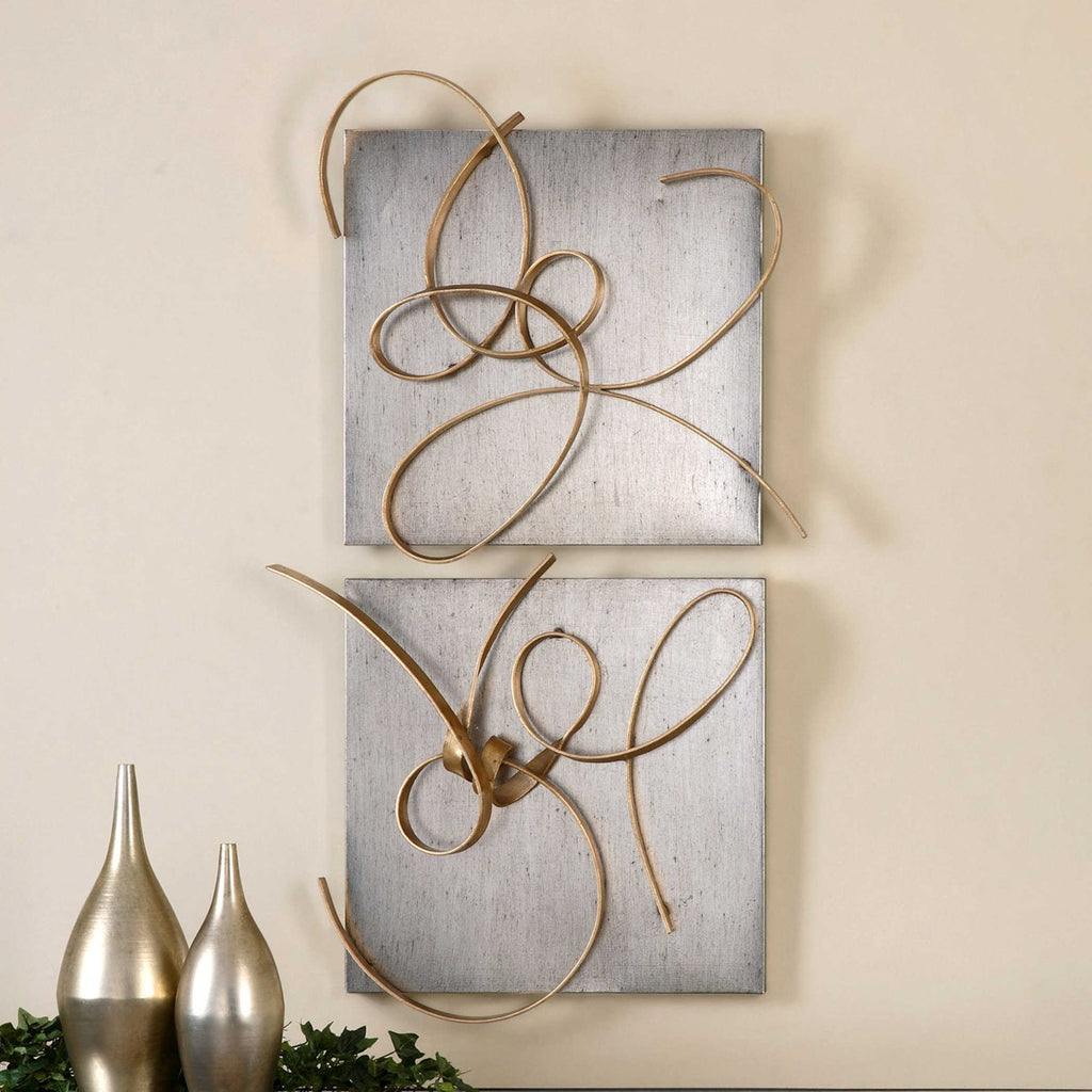 Harmony Metal Wall Art, Set of 2 - Bombay Mercantile