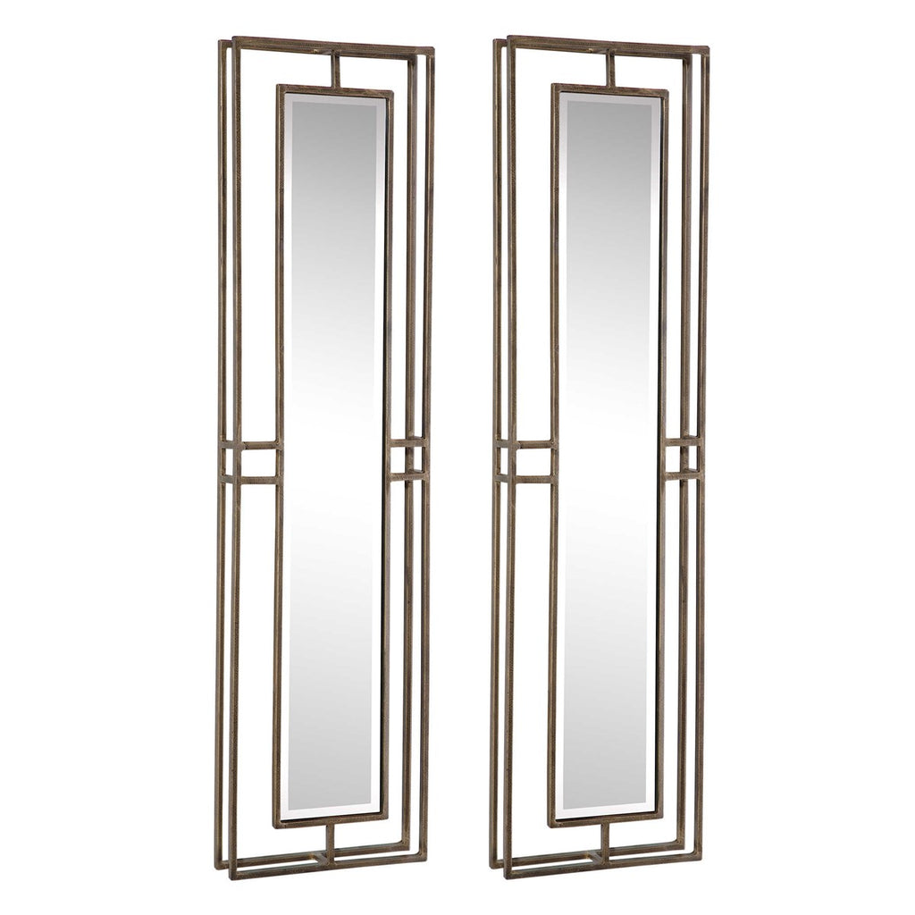 Rutledge Gold Mirrors, Set of 2 - Bombay Mercantile