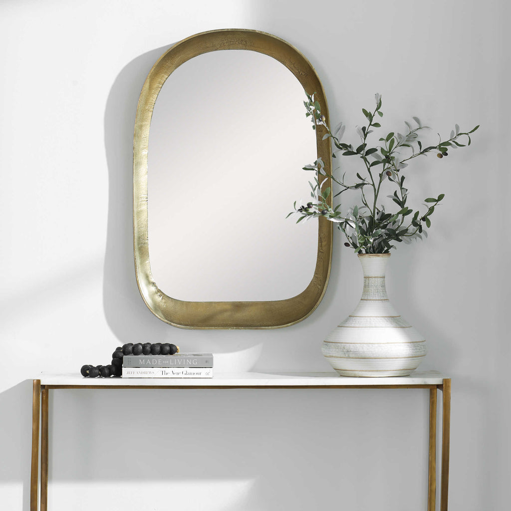 Bradano Brass Arch Mirror - Bombay Mercantile
