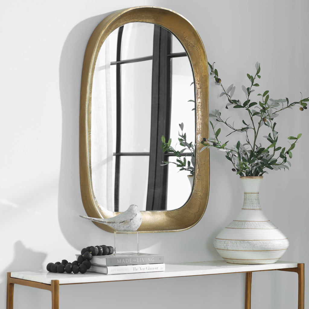 Bradano Brass Arch Mirror - Bombay Mercantile