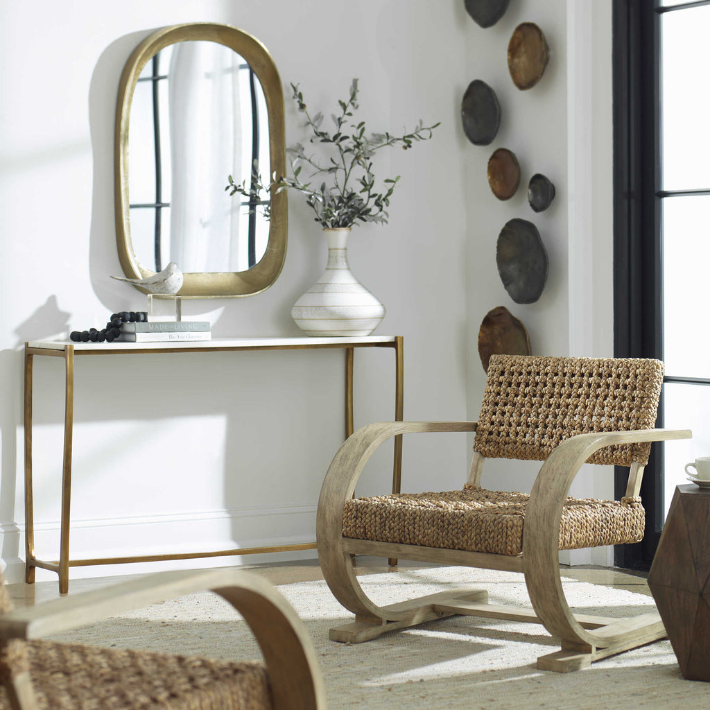 Bradano Brass Arch Mirror - Bombay Mercantile
