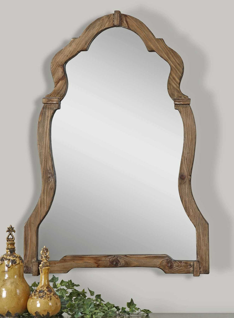 Agustin Light Walnut Mirror - Bombay Mercantile