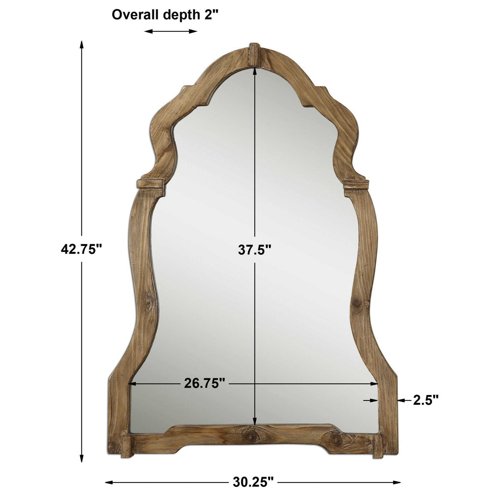 Agustin Light Walnut Mirror - Bombay Mercantile