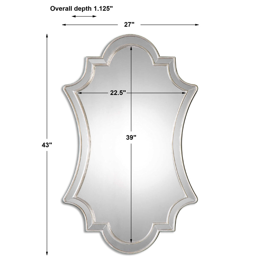 Elara Antiqued Silver Wall Mirror - Bombay Mercantile