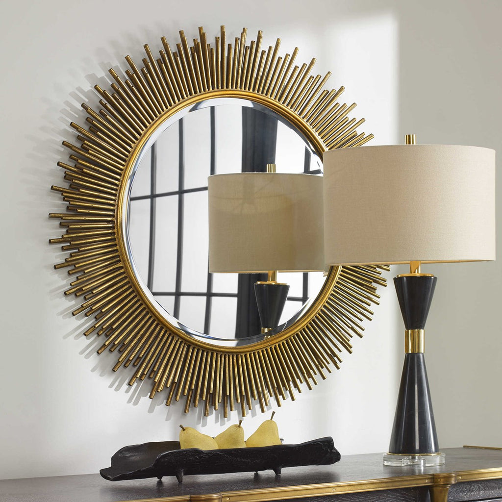 Marlo Round Gold Mirror - Bombay Mercantile
