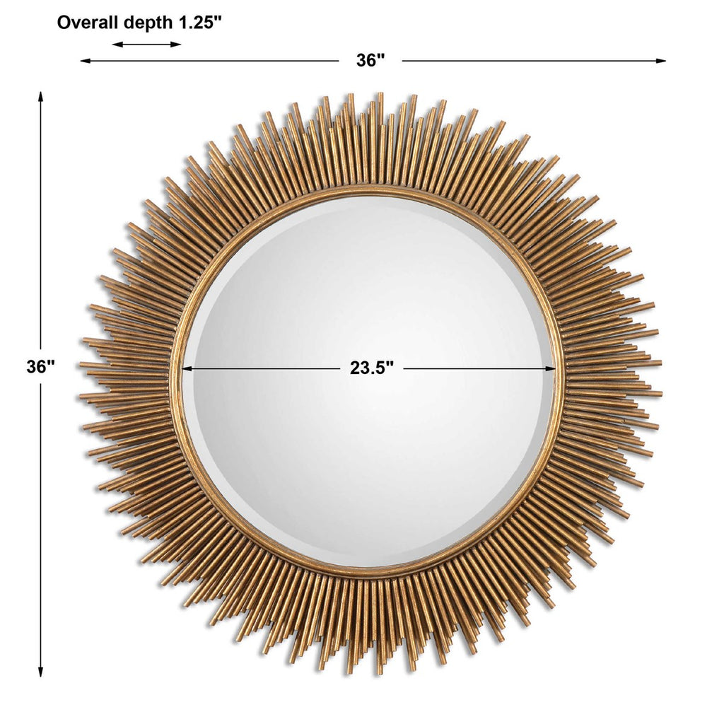 Marlo Round Gold Mirror - Bombay Mercantile