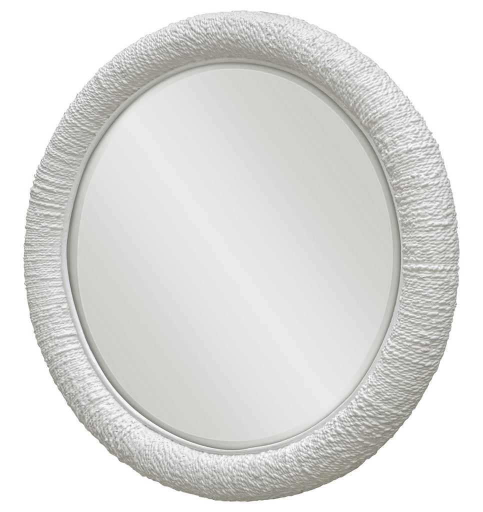 Mariner White Round Mirror - Bombay Mercantile