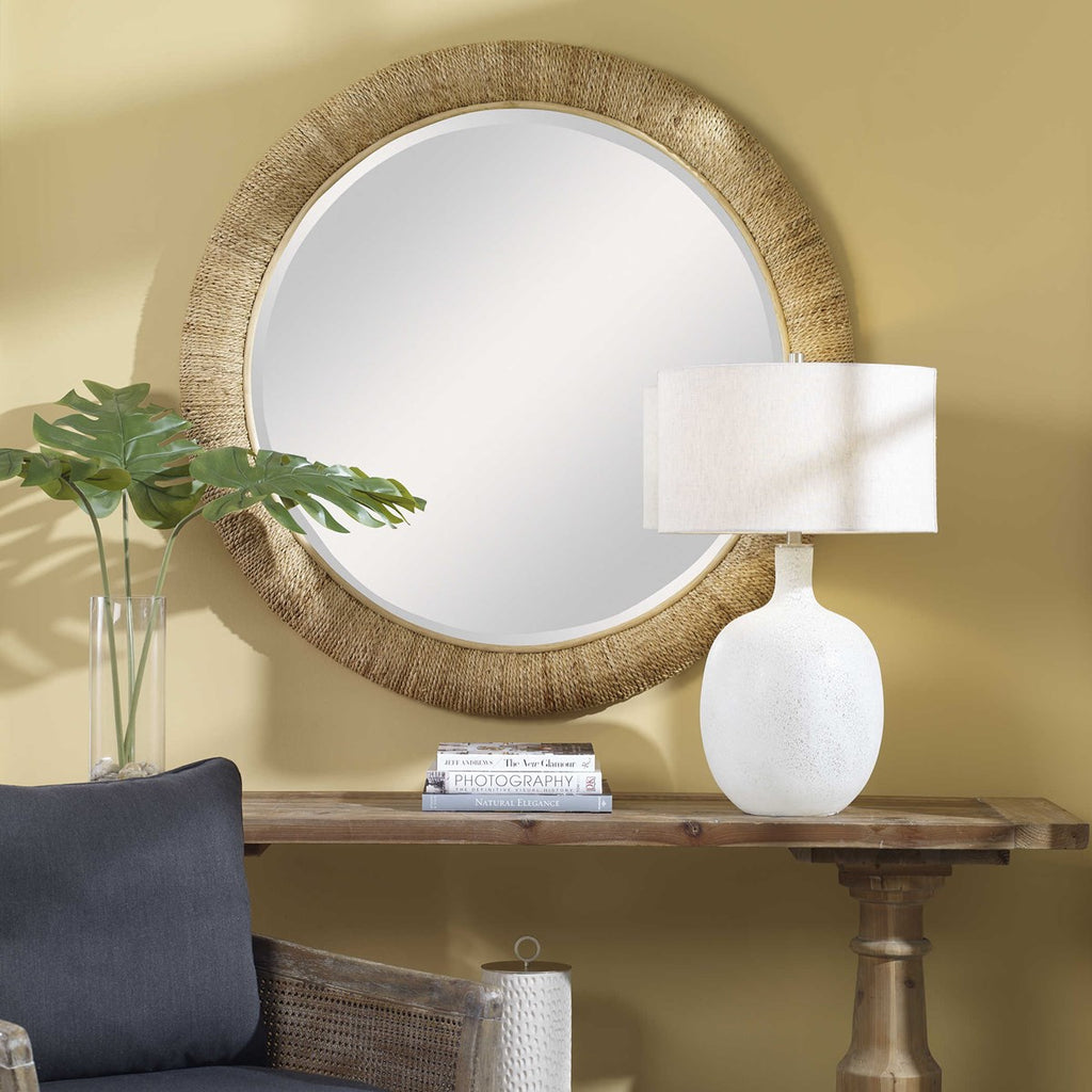 Mariner Natural Round Mirror - Bombay Mercantile