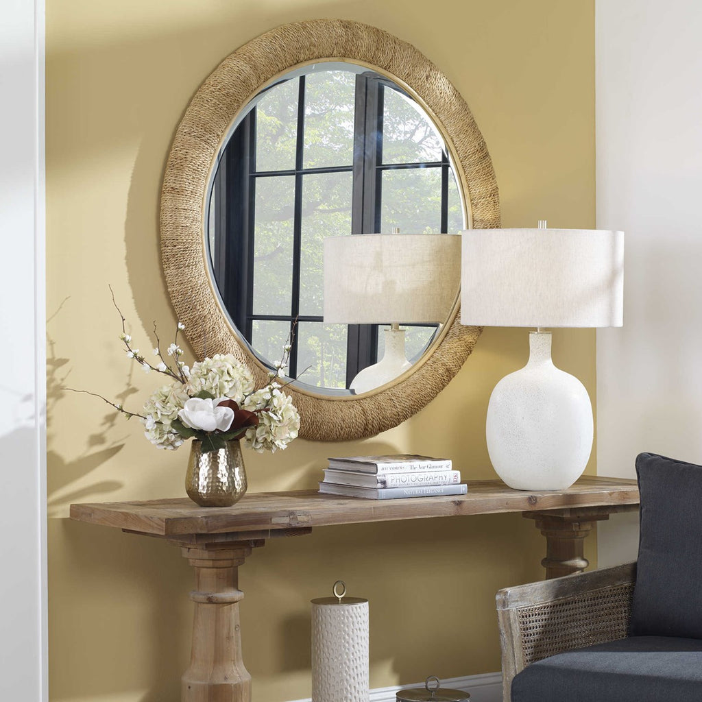 Mariner Natural Round Mirror - Bombay Mercantile