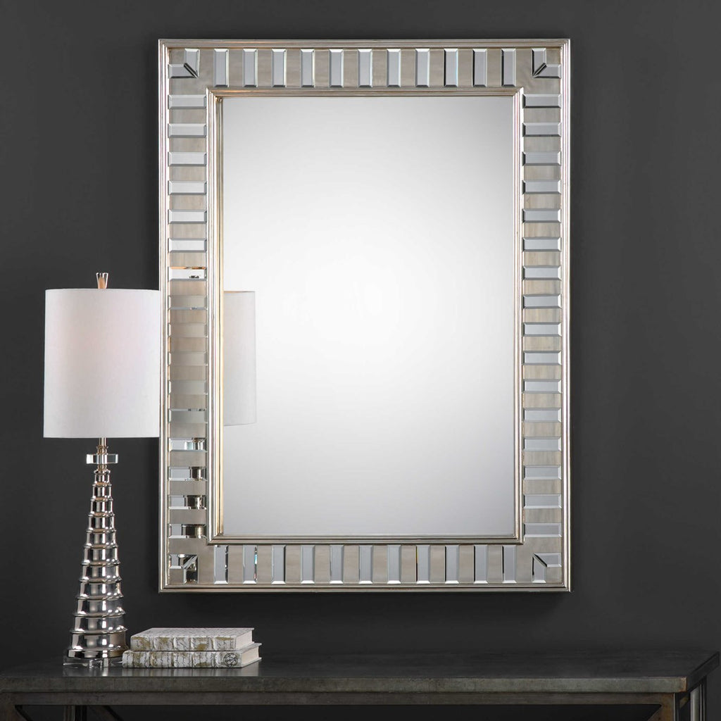 Lanester Silver Leaf Mirror - Bombay Mercantile