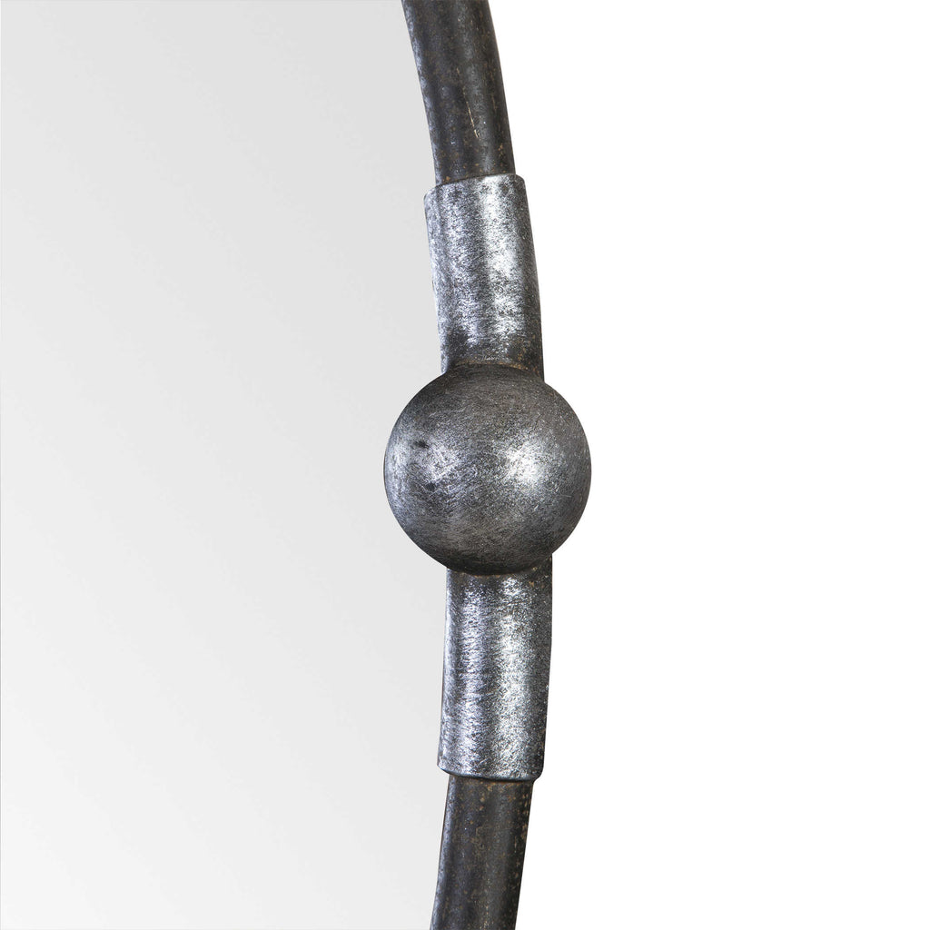 Carrick Black Oval Mirror - Bombay Mercantile