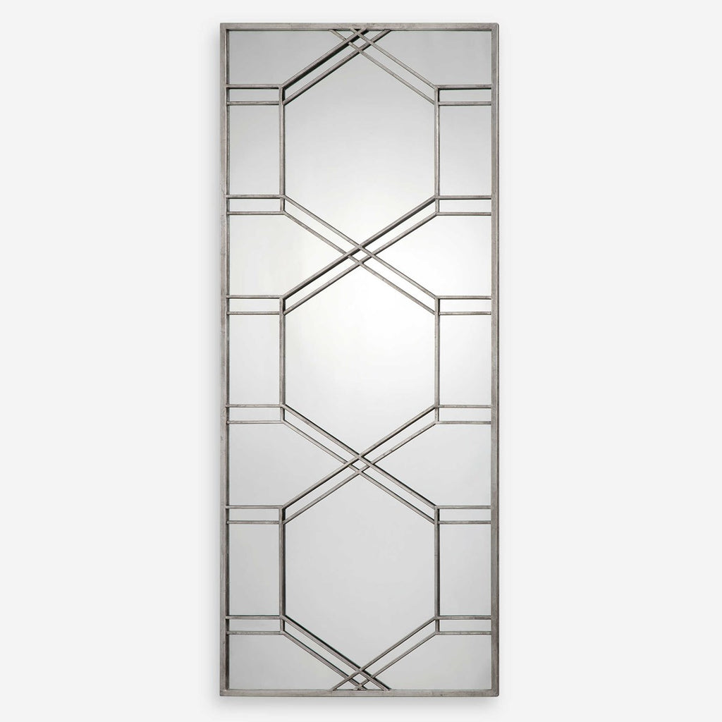Kennis Silver Leaner Mirror - Bombay Mercantile