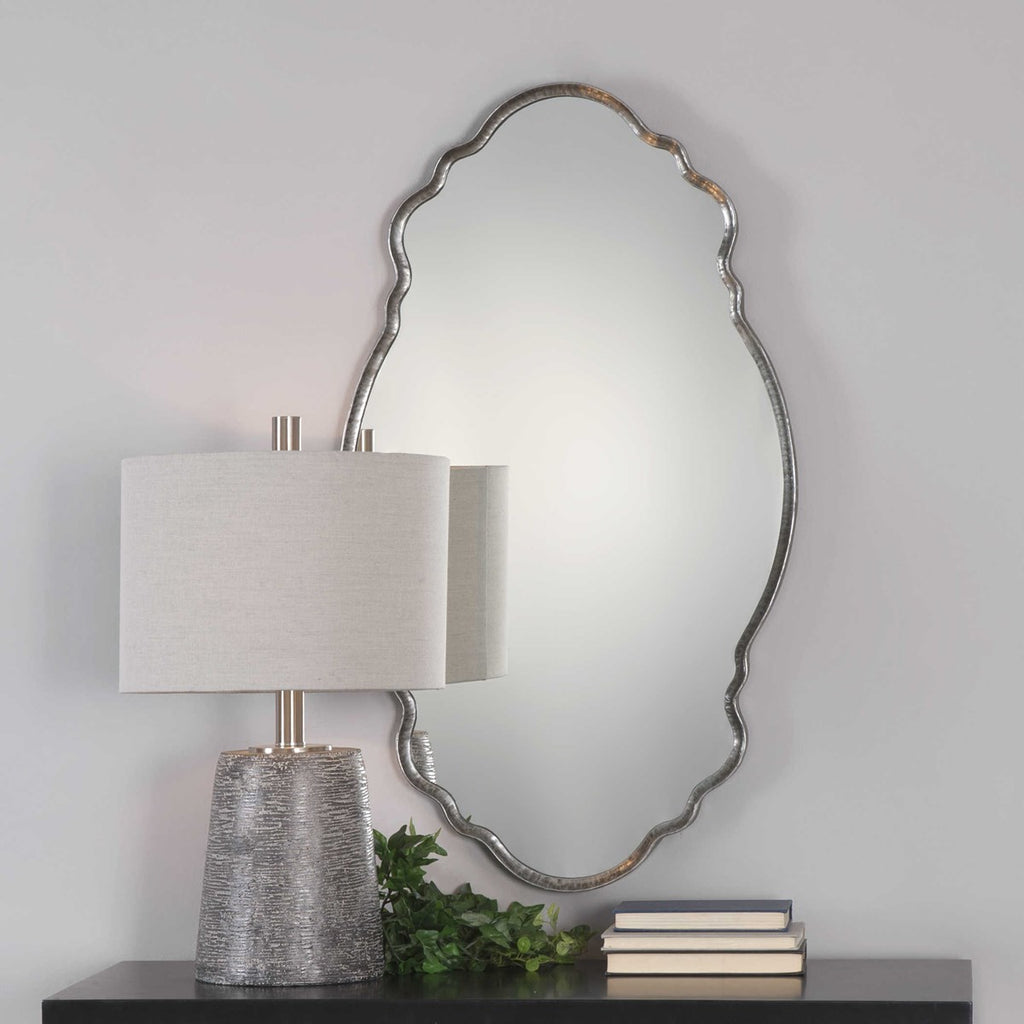 Samia Silver Mirror - Bombay Mercantile
