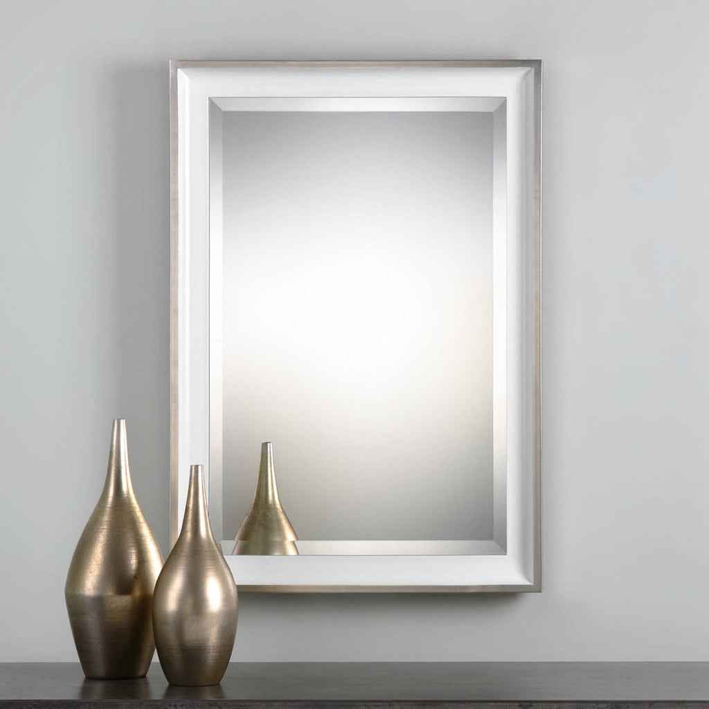 Lahvahn White Silver Mirror - Bombay Mercantile