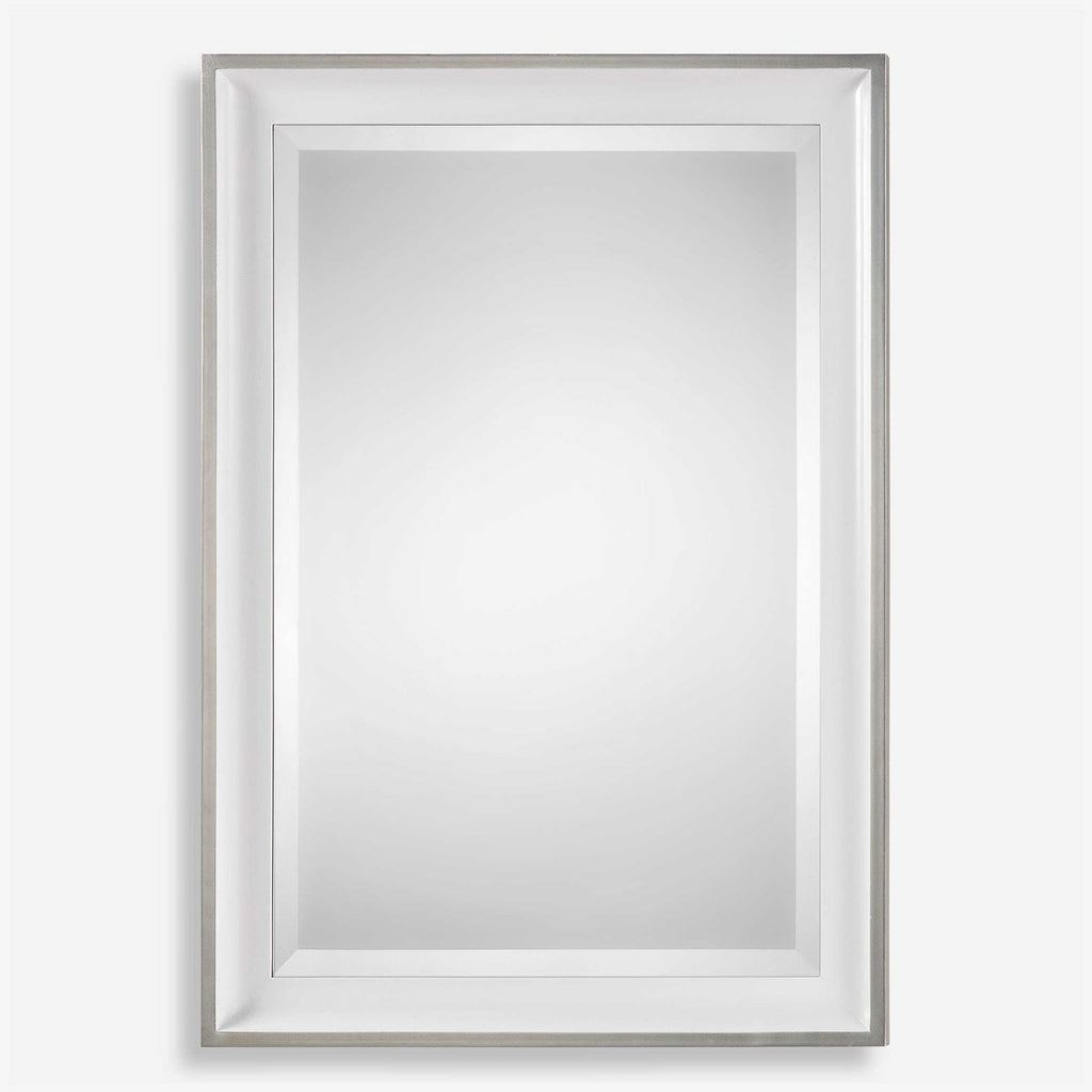 Lahvahn White Silver Mirror - Bombay Mercantile