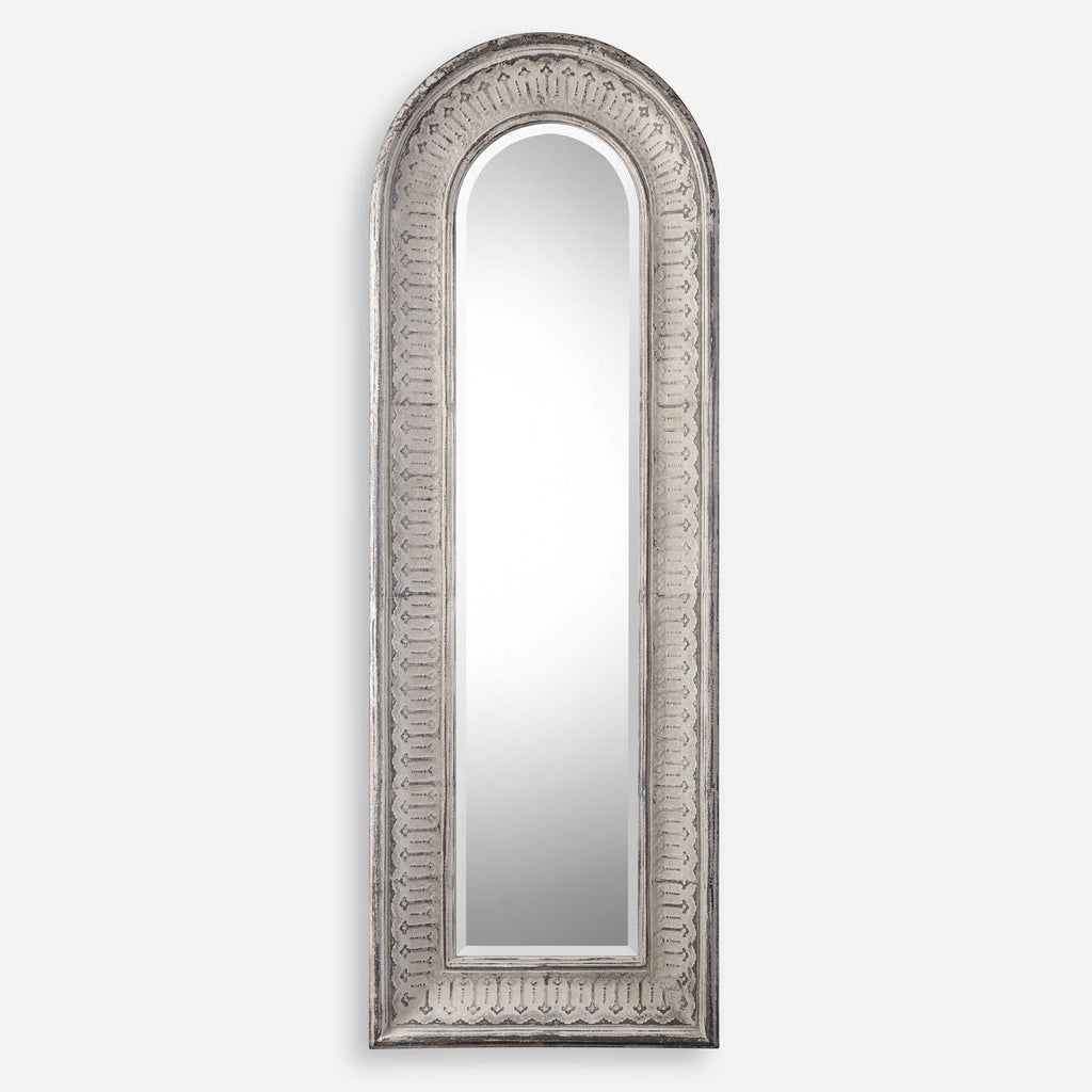 Argenton Aged Gray Arch Mirror - Bombay Mercantile