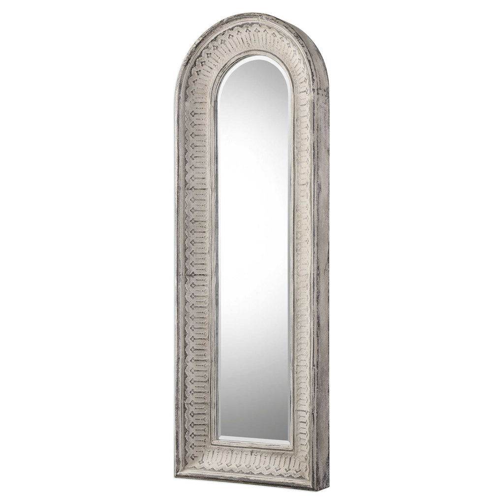 Argenton Aged Gray Arch Mirror - Bombay Mercantile